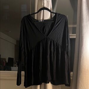 Boohoo Plus Elegant Black Long Sleeve Top size UK 18